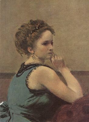  Frau in Blau, Detail
