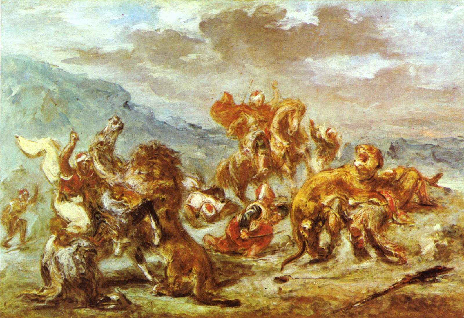 Eugène Delacroix - La caza de leones 