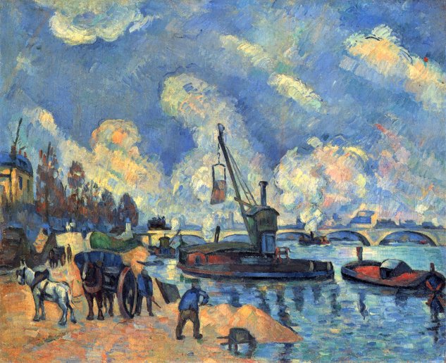 Las piedras al lado de Bercy, pintura según  Aramand Guillaumin