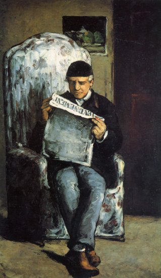 Retrato de Louis -Auguste Cézanne, el padre del pintor, leyendo el  L'Evénement