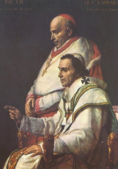 Retrato de Pío VII y el Cardenal Caprara